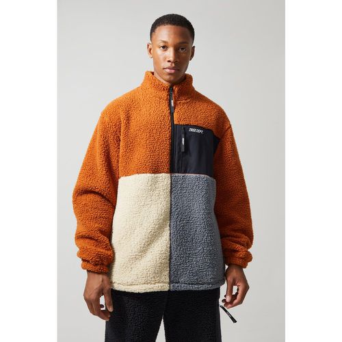 Veste oversize color block - Boohooman - Modalova