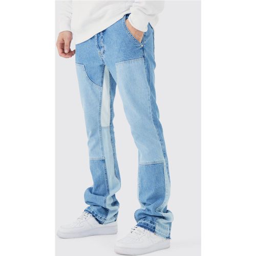 Tall - Jean charpentier flare à soufflet contrastant - Boohooman - Modalova