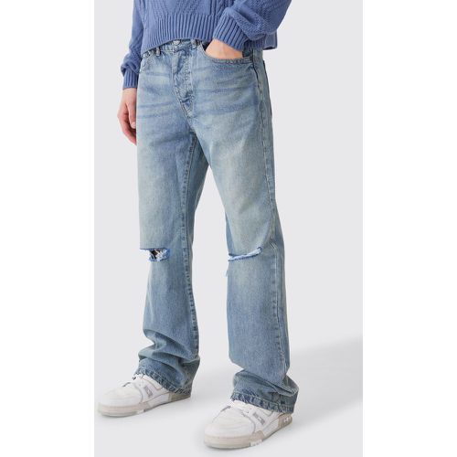 Jean large déchiré au genou - - 36R - Boohooman - Modalova