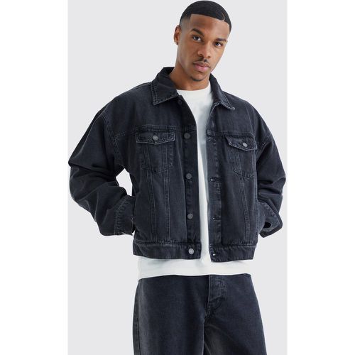 Veste en jean large - Boohooman - Modalova