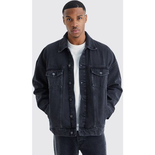 Veste en jean oversize - Boohooman - Modalova