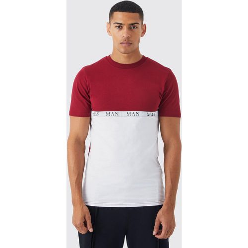 T-shirt cintré color block - XS - Boohooman - Modalova