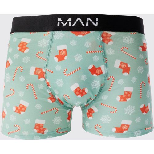 Boxer de Noël à imprimé bonbons - XS - Boohooman - Modalova