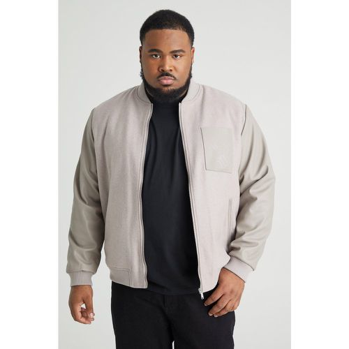 Grande taille - Bomber droit en feutre homme - XXXL - Boohooman - Modalova