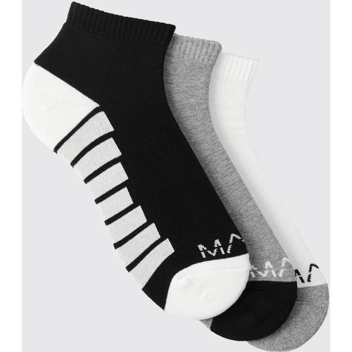 Lot de 3 paires de chaussettes de sport basses - MAN - ONE SIZE - Boohooman - Modalova