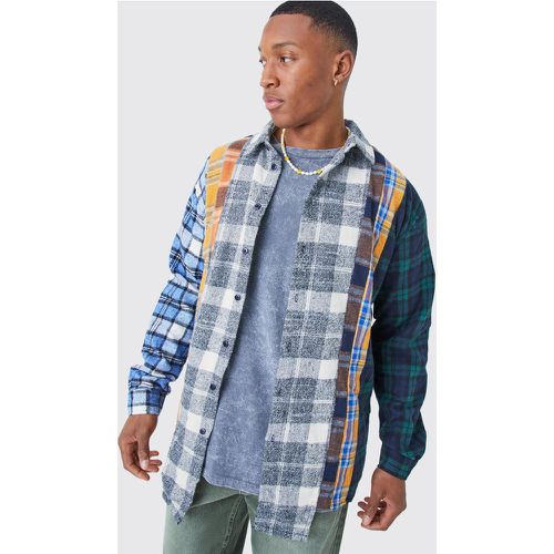 Chemise oversize asymétrique à carreaux - L - Boohooman - Modalova