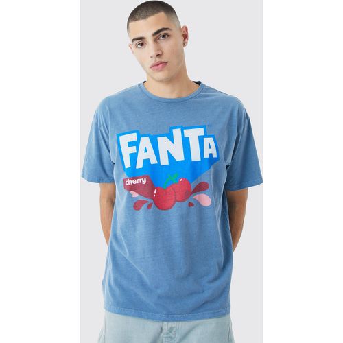 T-shirt oversize délavé à imprimé Fanta - Boohooman - Modalova