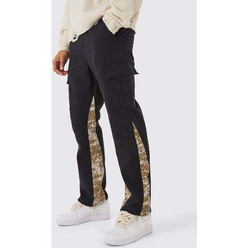 Pantalon cargo droit à imprimé camouflage - 28 - Boohooman - Modalova