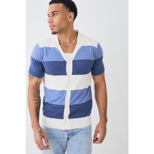 Chemise rayée à manches courtes - L - Boohooman - Modalova