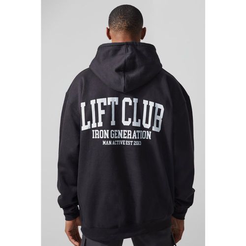 Sweat à capuche oversize à slogan lift club - MAN Active - XS - Boohooman - Modalova