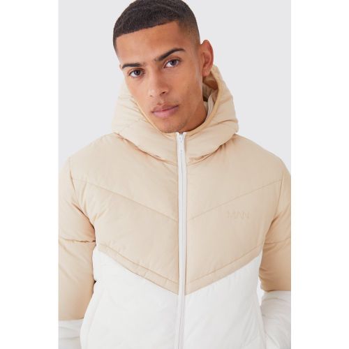 Doudoune color block matelassée - MAN - M - Boohooman - Modalova