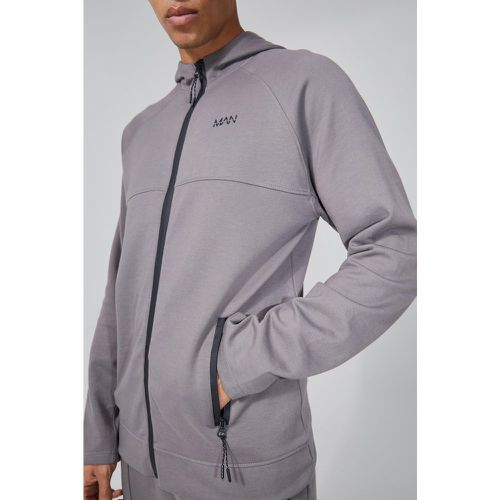 Sweat à capuche zippé et manches longues - MAN Active homme - L - Boohooman - Modalova