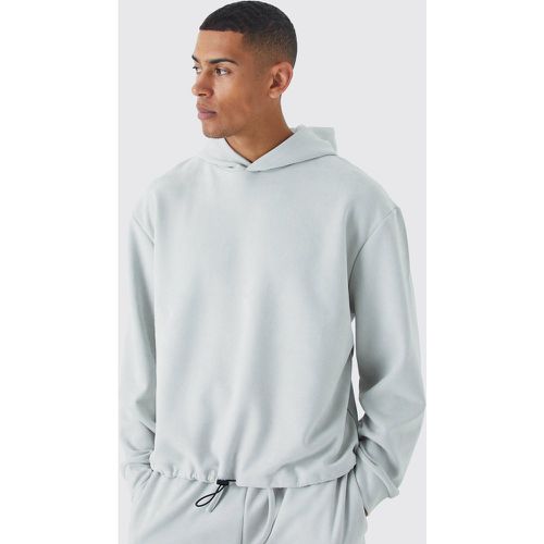 Sweat à capuche oversize épais en faux daim homme - M - Boohooman - Modalova