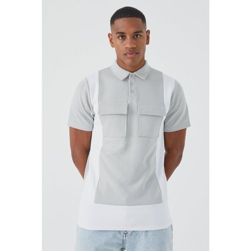 Polo cintré color block - XL - Boohooman - Modalova