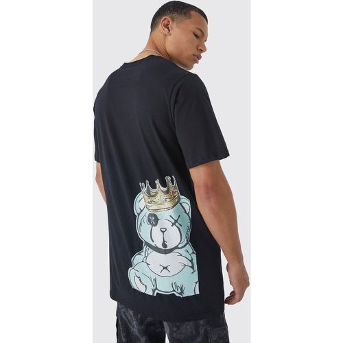 Tall - T-shirt long à imprimé ours en peluche - Boohooman - Modalova