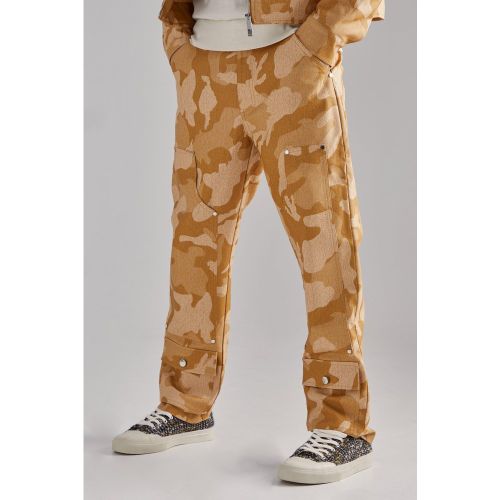 Pantalon charpentier droit à taille fixe - 28 - Boohooman - Modalova
