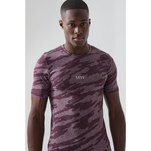 T-shirt de sport sans coutures à imprimé camouflage - MAN Active - L - Boohooman - Modalova