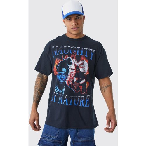 T-shirt oversize à imprimé Naughty By Nature - M - Boohooman - Modalova