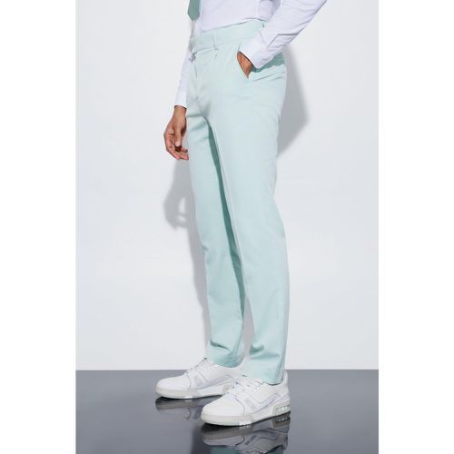 Lace Detail Straight Fit Suit Trousers - Boohooman - Modalova
