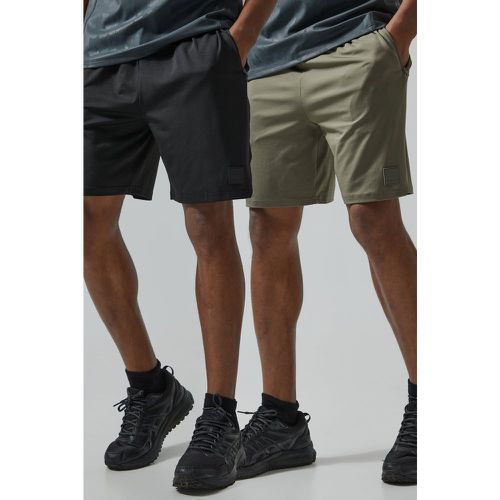 Lot de 2 shorts de sport - MAN Active homme - Boohooman - Modalova