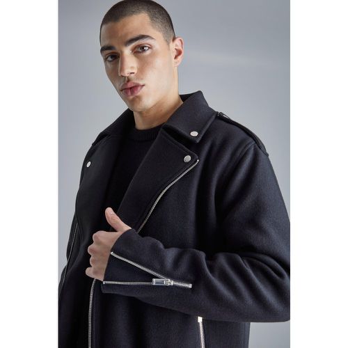 Veste biker droite - S - Boohooman - Modalova