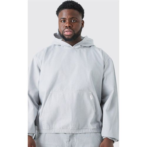 Grande taille - Sweat à capuche surteint en jean homme - XXXL - Boohooman - Modalova