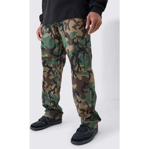 Pantalon cargo large à imprimé camouflage - 36 - Boohooman - Modalova