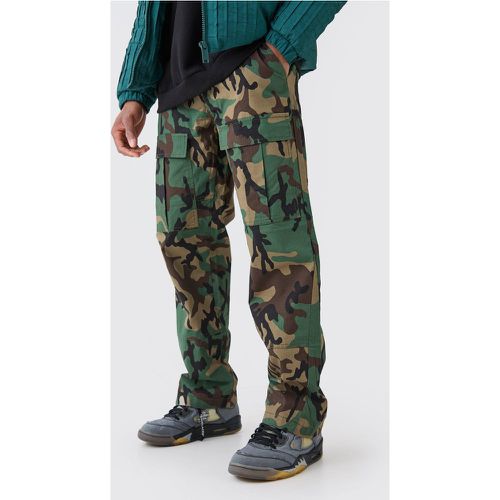 Pantalon cargo large à imprimé camouflage - 28 - Boohooman - Modalova