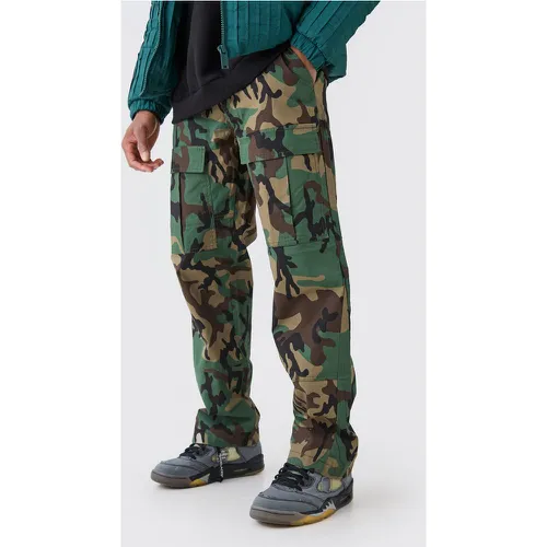 Pantalon cargo large à imprimé camouflage - 36 - Boohooman - Modalova