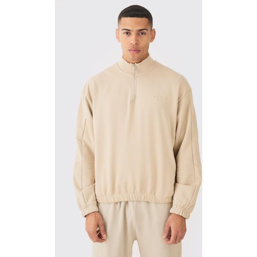 Oversized Boxy Heavyweight Funnel Neck Sweatshirt - Boohooman - Modalova