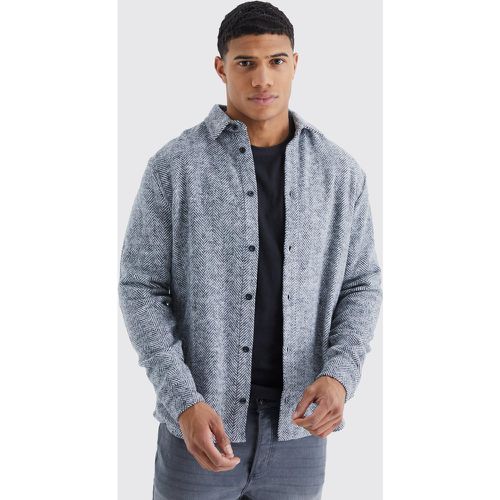 Chemise à manches longues et motif jacquard - M - Boohooman - Modalova