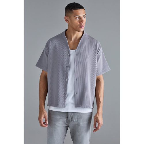 Chemise oversize plissée à manches courtes - Boohooman - Modalova