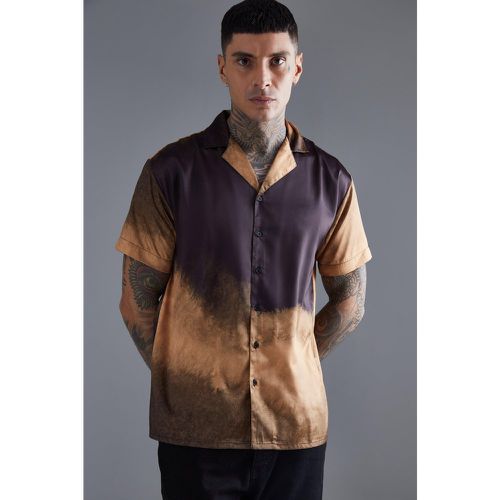 Chemise oversize satinée à manches courtes - L - Boohooman - Modalova