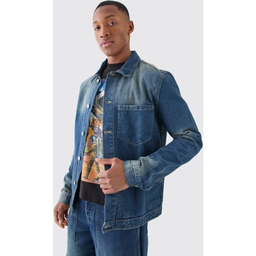 Surchemise à coutures contrastantes style western - L - Boohooman - Modalova