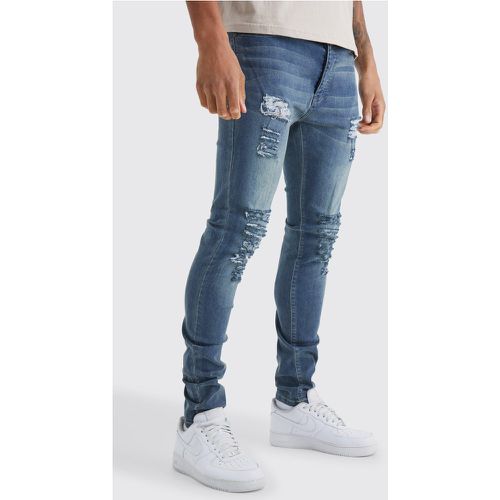 Tall - Jean skinny entièrement déchiré - 30 - Boohooman - Modalova