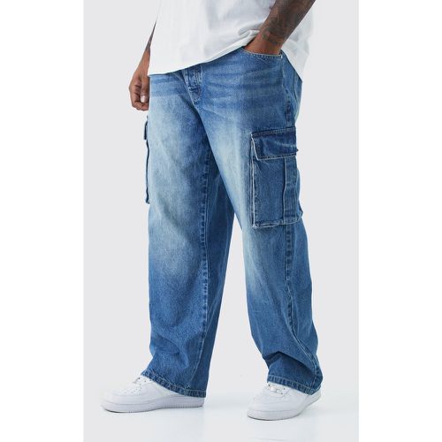 Grande taille - Jean cargo large homme - 42 - Boohooman - Modalova