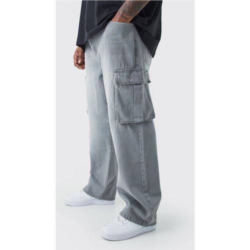 Grande taille - Jean cargo large homme - 38 - Boohooman - Modalova