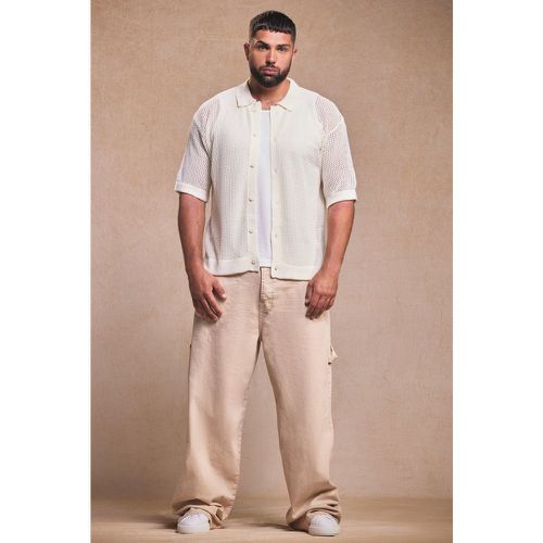 Grande taille - Jean charpentier baggy surteint homme - Boohooman - Modalova