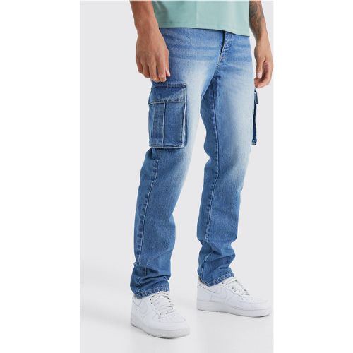 Tall - Jean cargo droit homme - 32 - Boohooman - Modalova