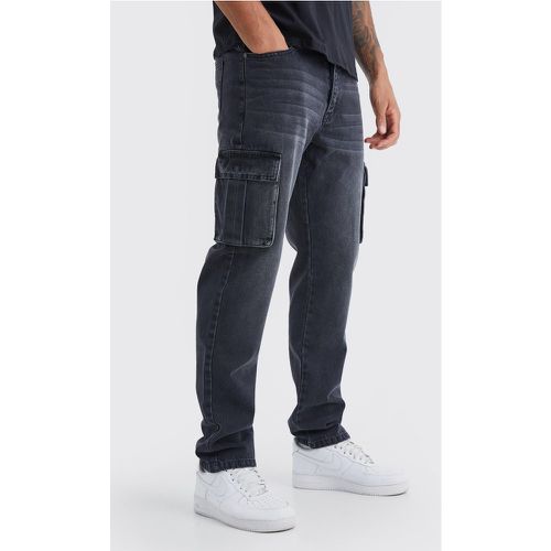 Tall - Jean cargo droit homme - 30 - Boohooman - Modalova