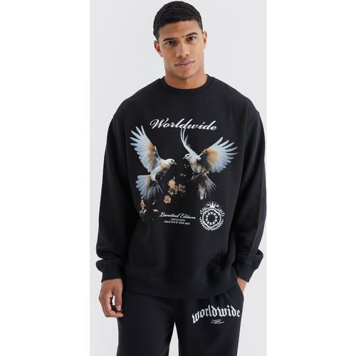 Sweat oversize imprimé colombe homme - S - Boohooman - Modalova