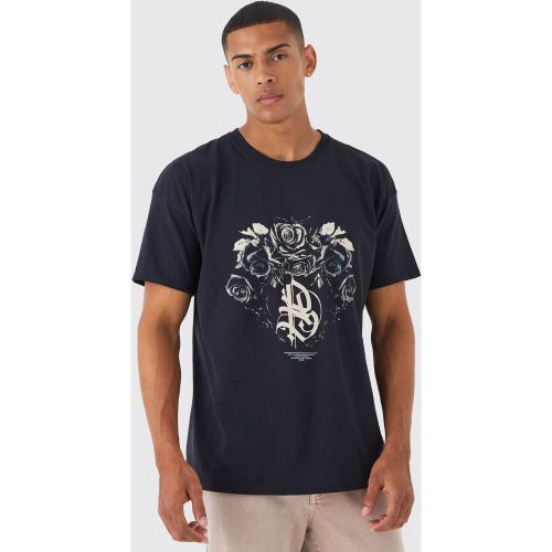 T-shirt oversize fleuri - S - Boohooman - Modalova