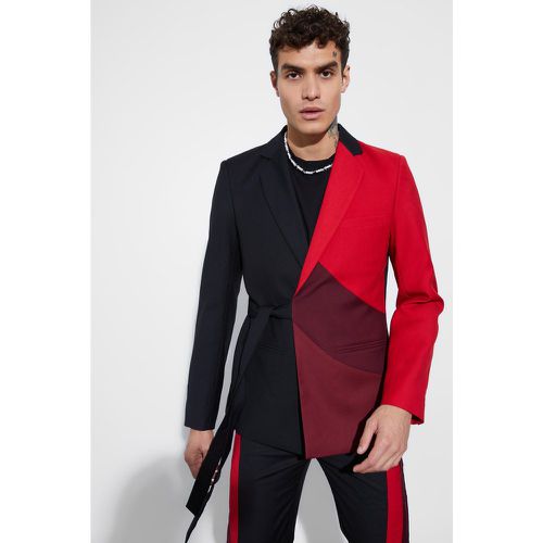 Blazer cintré color block - 34 - Boohooman - Modalova