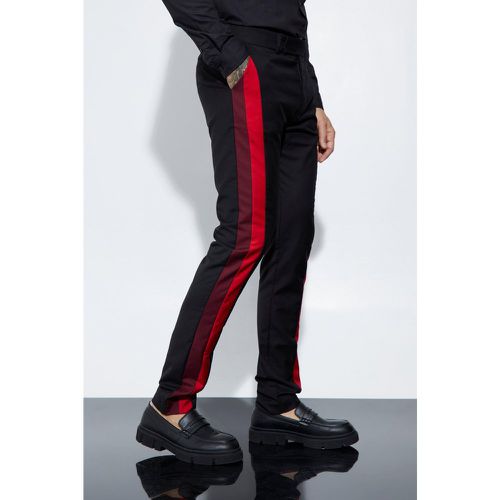 Tall - Pantalon de costume skinny color block - 30 - Boohooman - Modalova