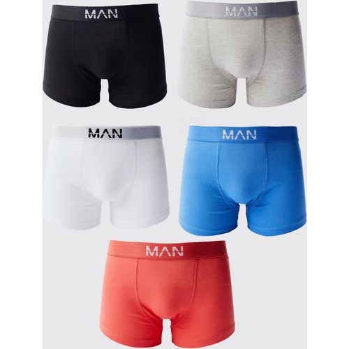 Lot de 5 boxers colorés - MAN - Boohooman - Modalova