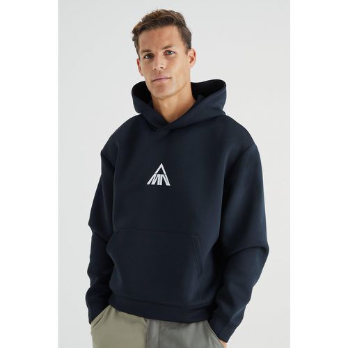 Sweat à capuche oversize en néoprène - MAN homme - S - Boohooman - Modalova