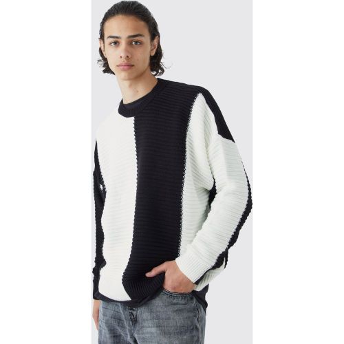 Pull oversize color block - XS - Boohooman - Modalova