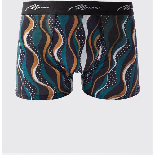 Boxer imprimé vagues - XL - Boohooman - Modalova