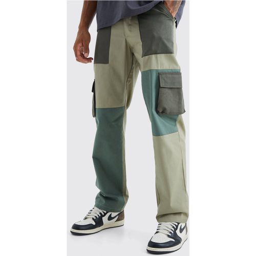 Tall - Pantalon cargo color block - Boohooman - Modalova