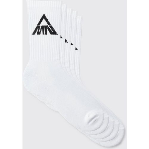 Lot de 5 paires de chaussettes à logo - MAN - ONE SIZE - Boohooman - Modalova